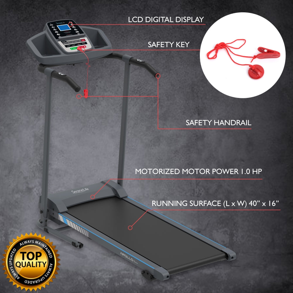Serenelife Fitness Laufband klappbar Bluetooth kompakt 9,6 km/h