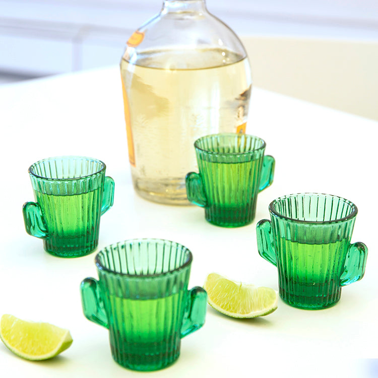 Kikkerland Kitchen Cactus Shot Glasses Schnapsgläser 4er 30ml
