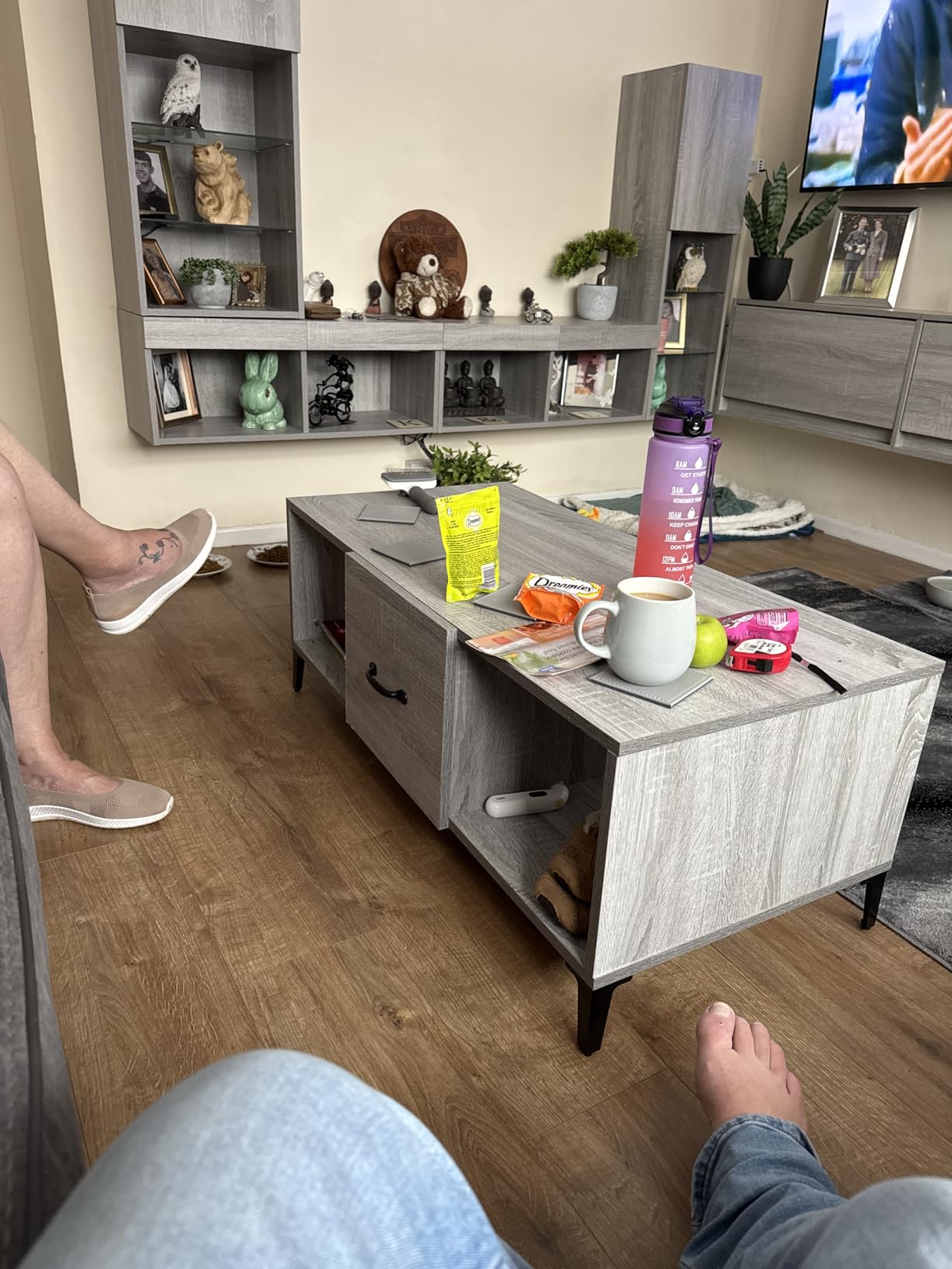 vidaXL Möbel Couchtisch Weiß Holzwerkstoff 102 cm