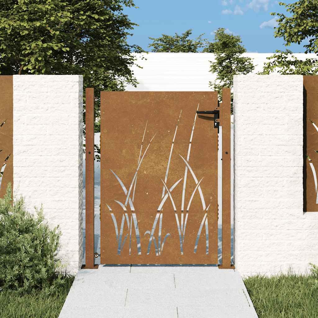 vidaXL Heim & Garten Gartentor 100x150 cm Cortenstahl Braun