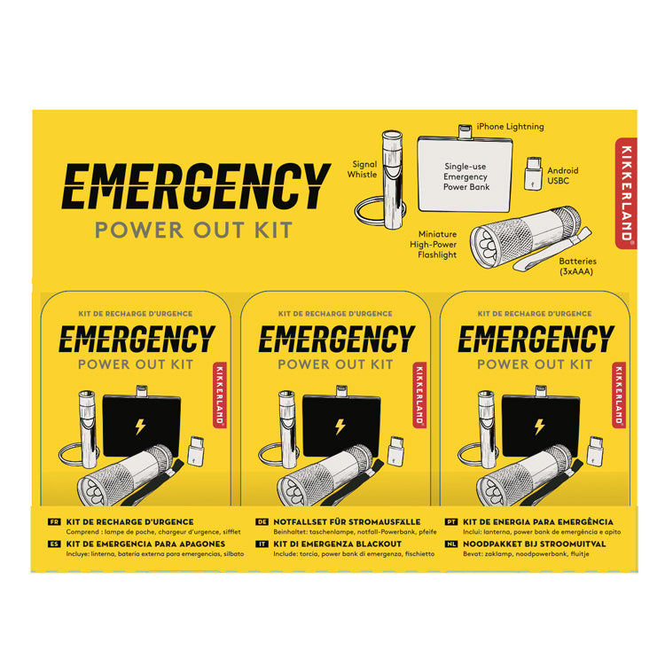 Kikkerland Tools & Wellness Emergency Power Out Kit Notfall-Set