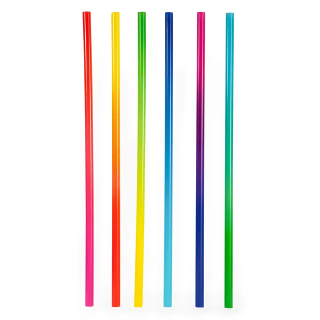 Kikkerland Home Ombré Reusable Straws Strohhalme 12er