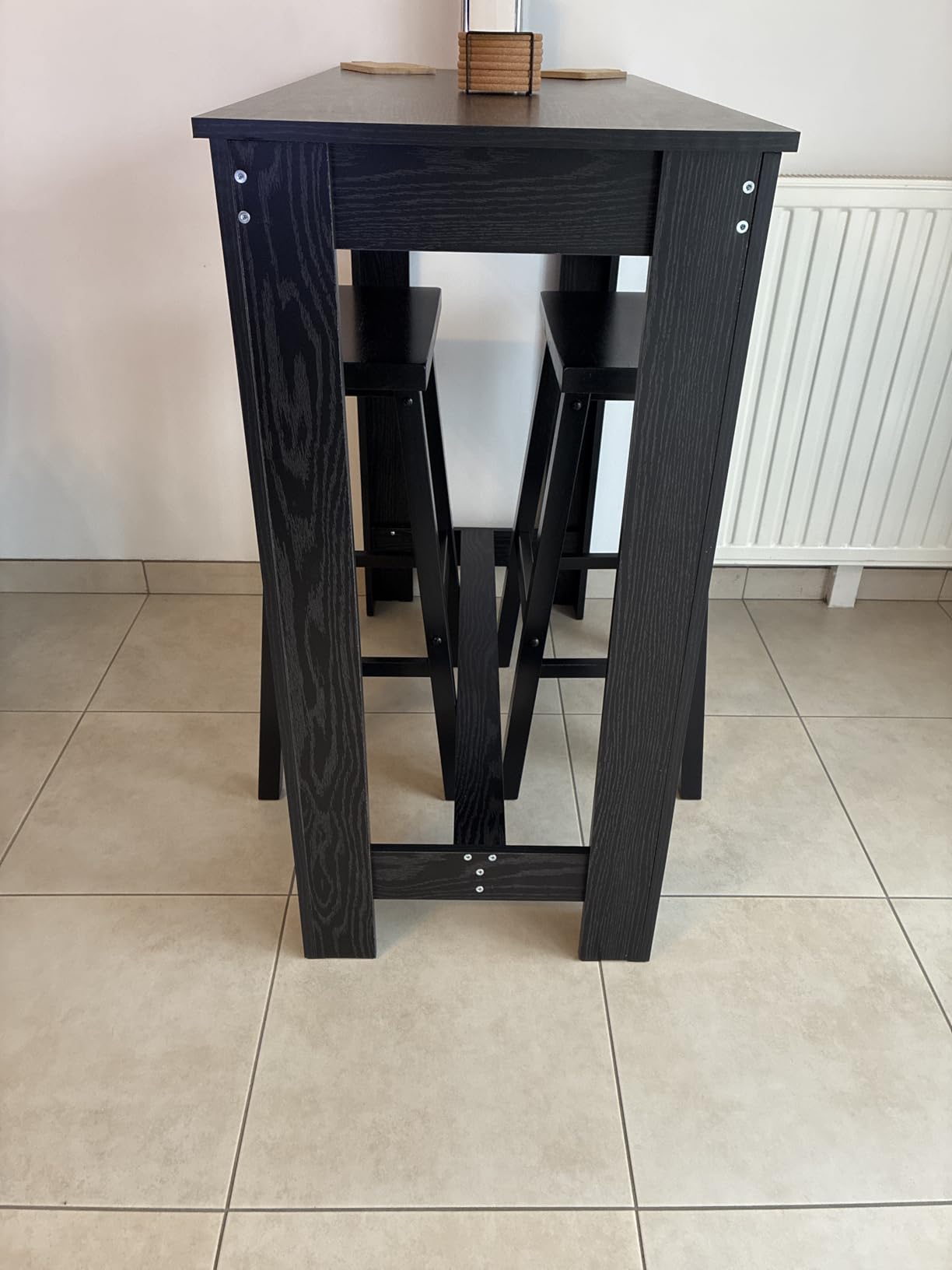 vidaXL Bartisch Weiß 51x50x103,5 cm Holzwerkstoff
