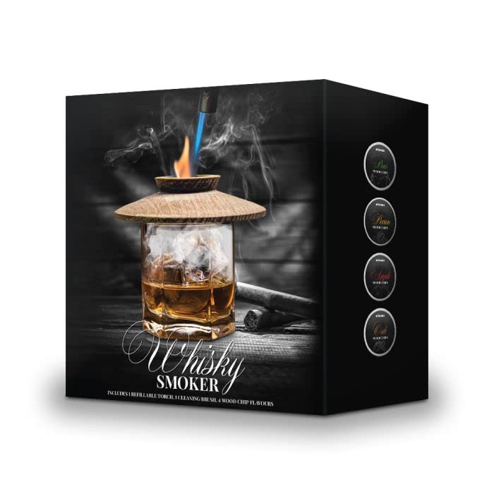Mikamax Whiskey Smoker Set Cocktail Räucherbox Edelstahl