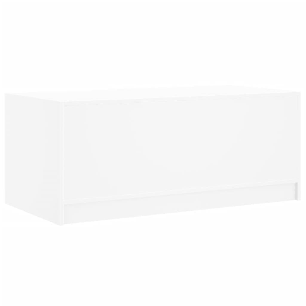 vidaXL Couchtisch Glastüren Weiß 102x50x42 cm Tisch