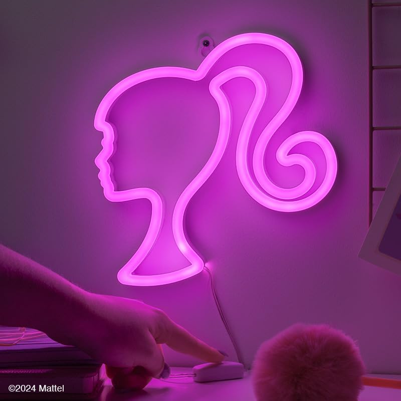 Paladone Barbie LED Neonlicht Rosa 22 cm USB Wandleuchte