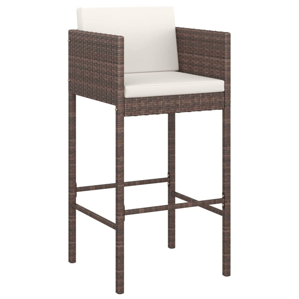 vidaXL Heim & Garten 5-tlg. Gartenbar-Set Braun Poly Rattan