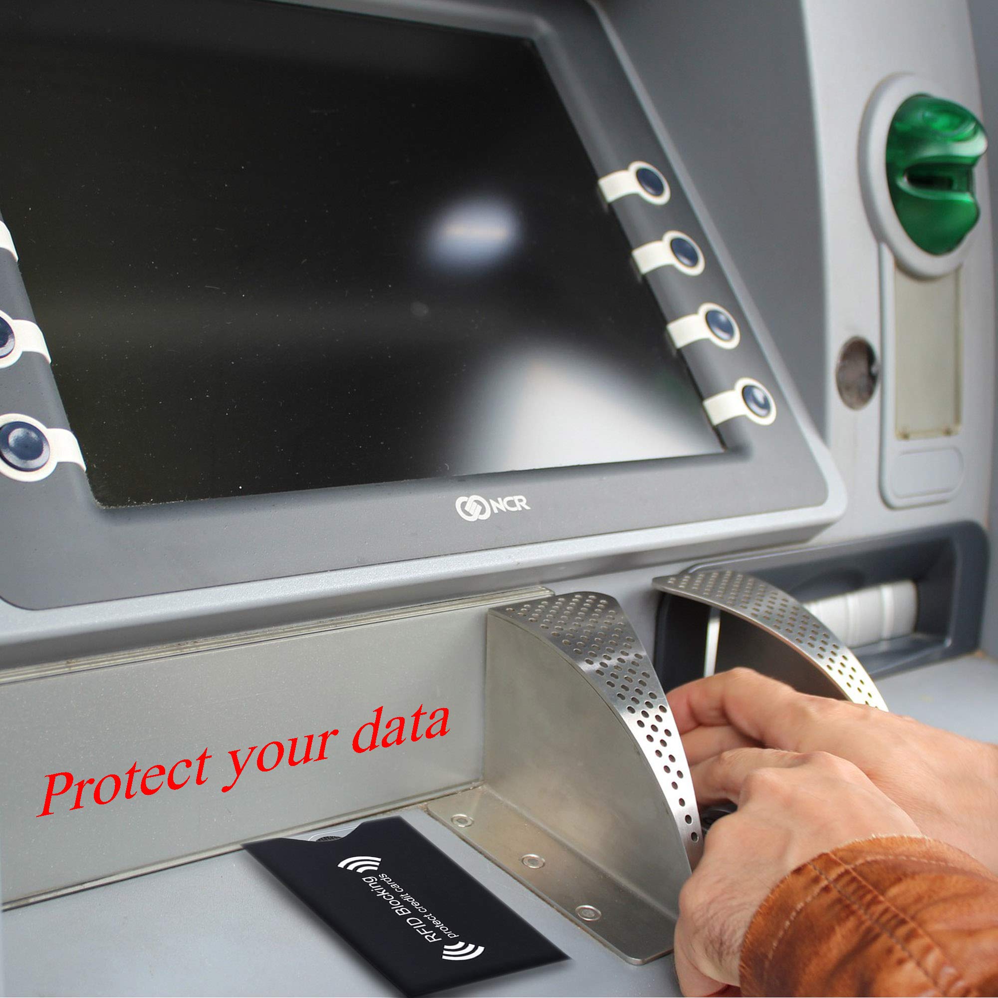 Intirilife RFID Schutzhülle Schwarz 10 Stück 8,7x5,8 cm Kreditkarte