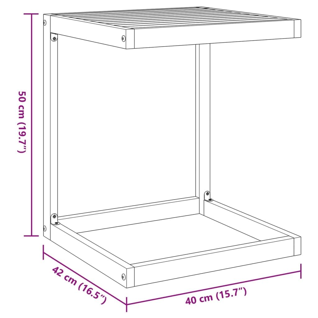 vidaXL Heim & Garten C-Tisch Akazie 42x40x50 cm Beistelltisch