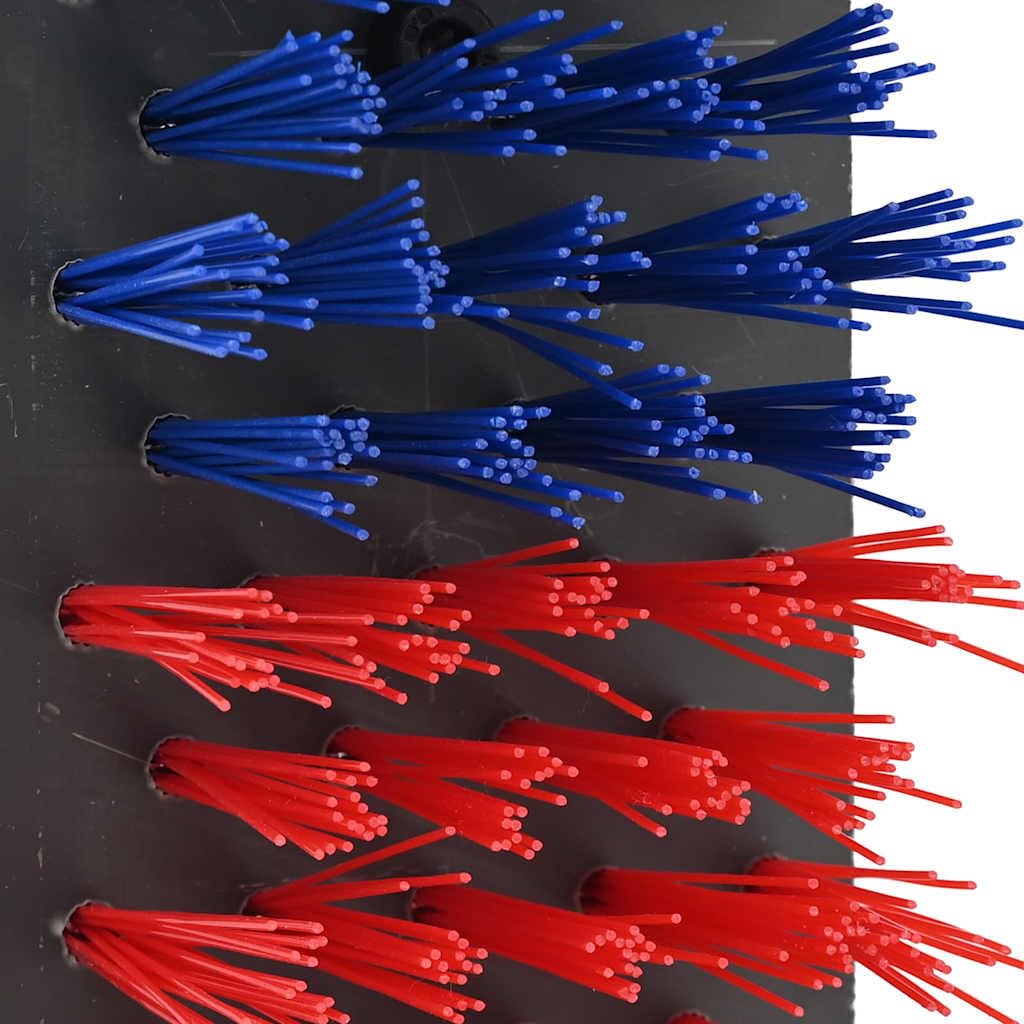 vidaXL Kuhbürste verstellbar Rot-Blau 84 cm Viehbürste