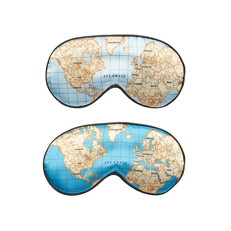 Kikkerland On-The-Go Maps Schlafmaske mit Gummiband