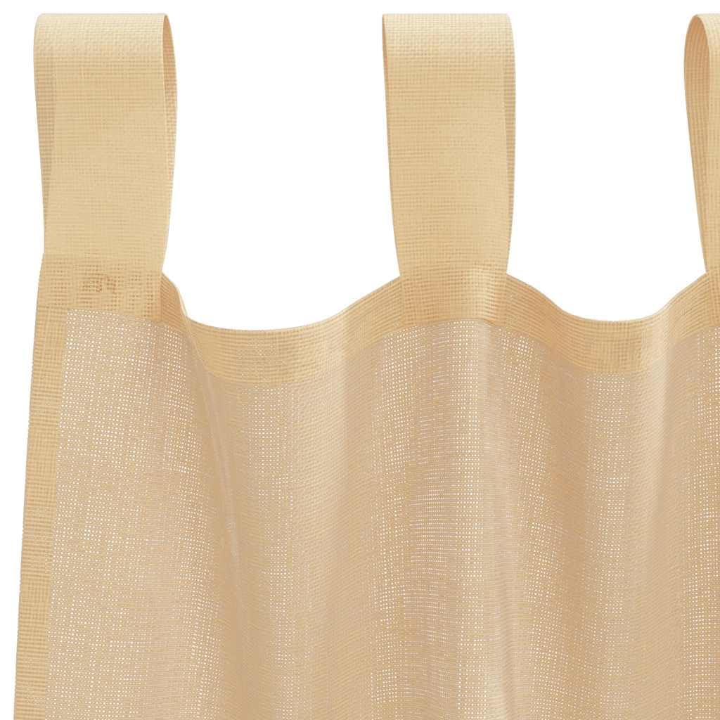 vidaXL Heim & Garten Voile Vorhänge 140x260 cm sandfarbe 2 Stk.
