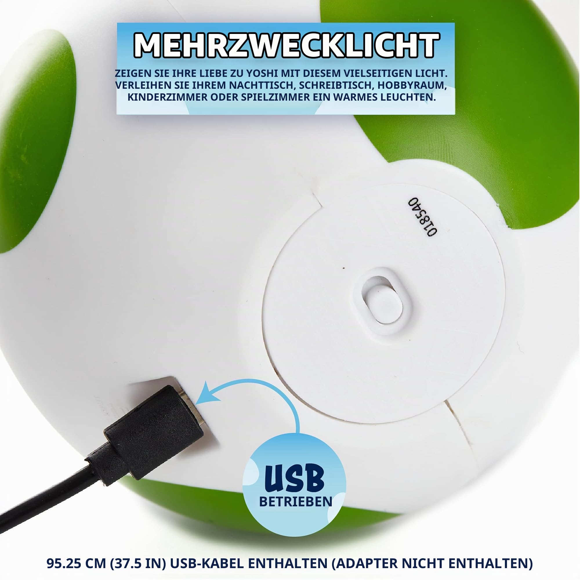Paladone Lighting Nintendo Yoshi Ei Mini-Lampe USB 12 cm