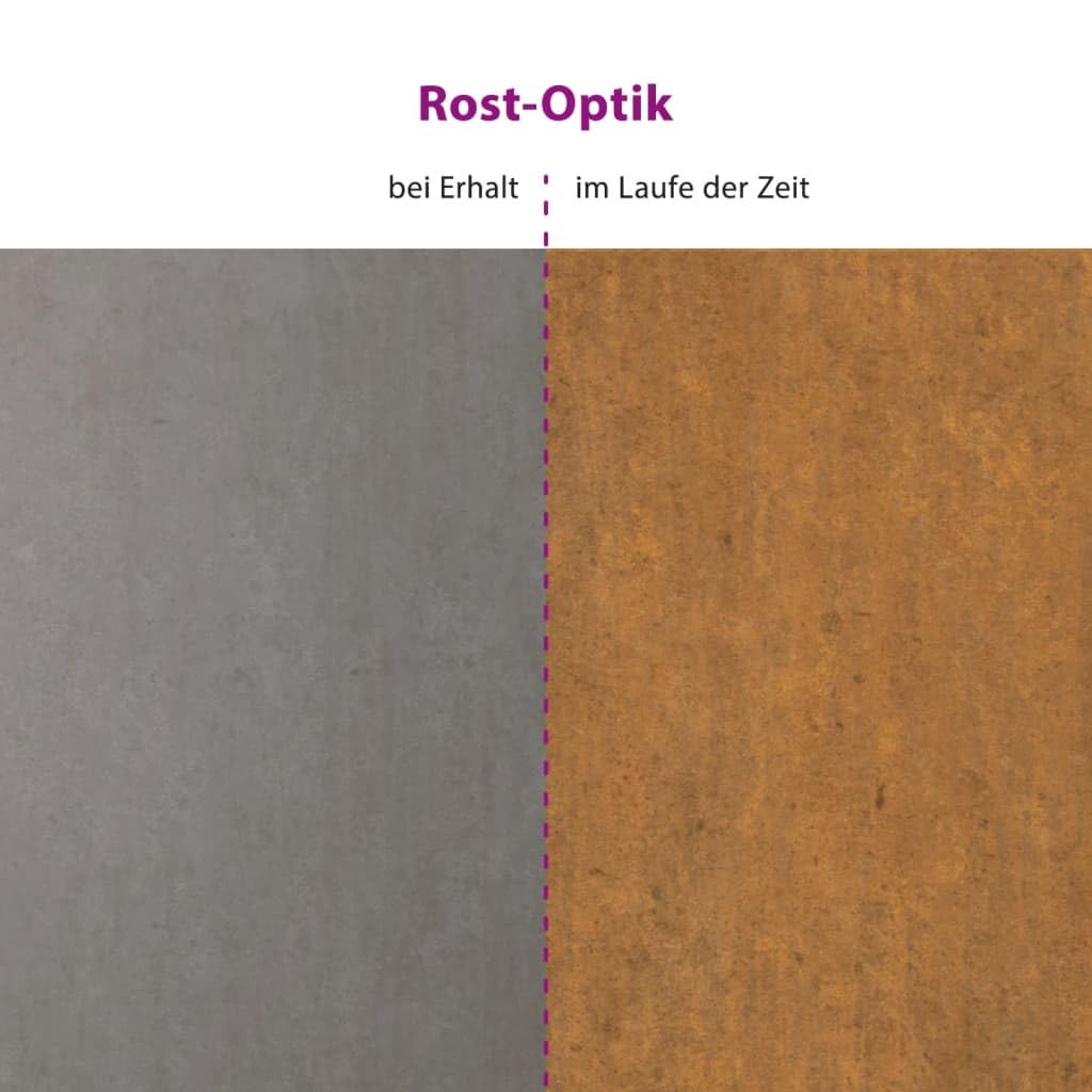 vidaXL Heim & Garten Wanddeko 3-tlg Cortenstahl Baum 105x55