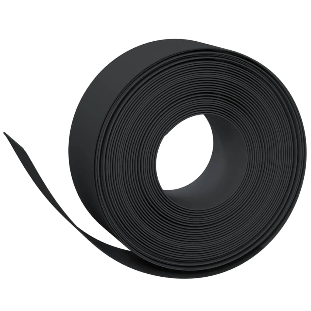 vidaXL Rasenkante Schwarz 10 m x 20 cm PE
