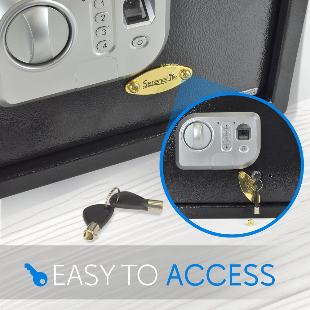 Serenelife Safe Box Tresor Stahl mit Einwurfschlitz Fingerprint