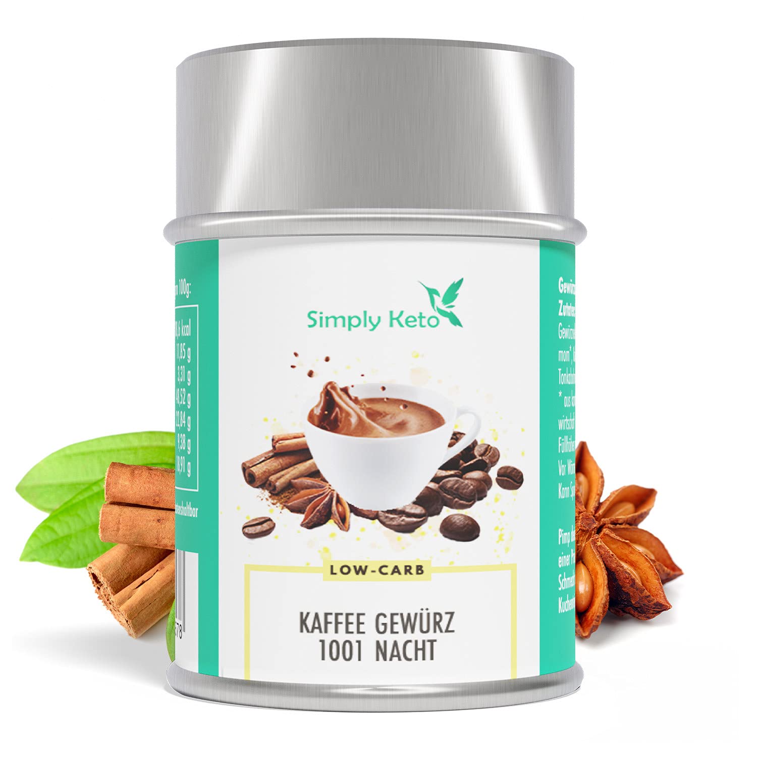 Simply Keto Orientalisches Kaffeegewürz ohne Zucker 25 g