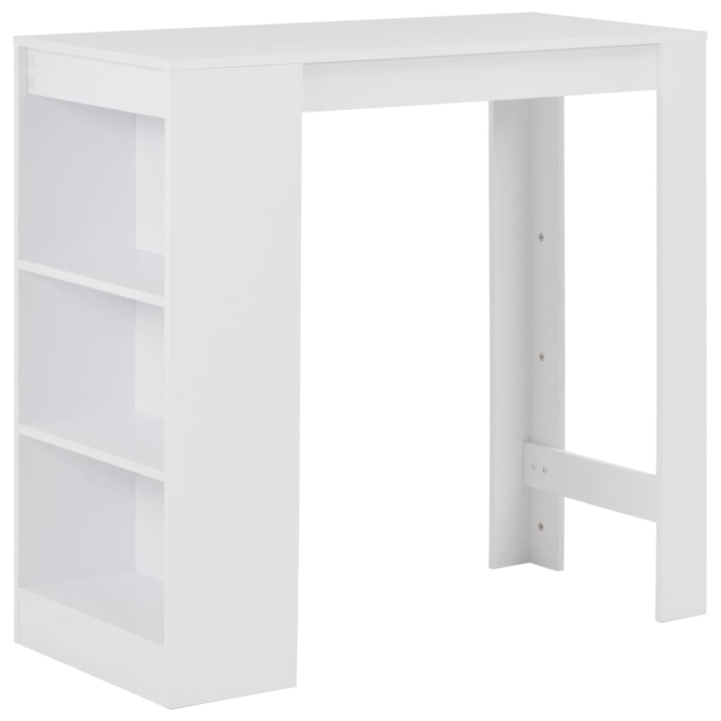 vidaXL Möbel Bartisch Weiß 110x50x103 cm mit Regal kaufen