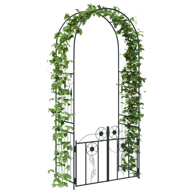 vidaXL Heim & Garten Gartenbogen 102x50x218 Schwarz Metall