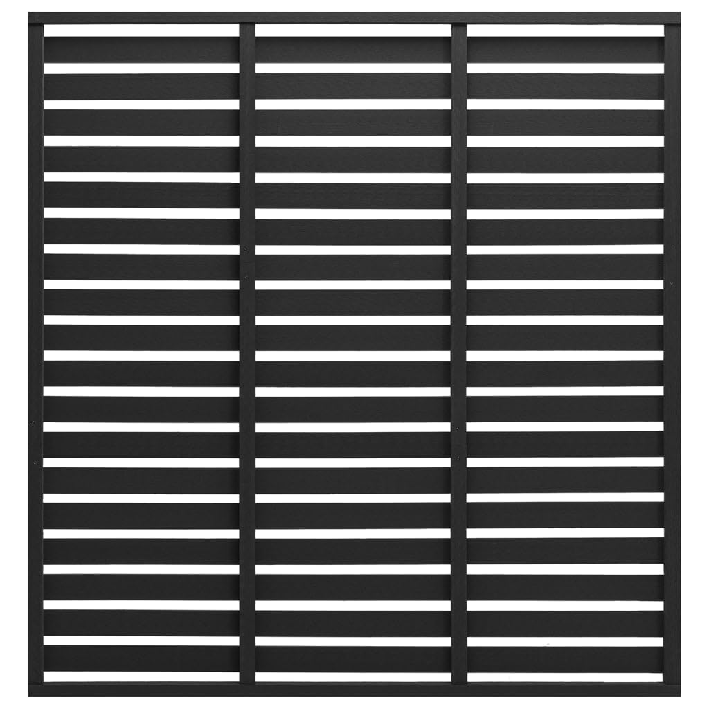 vidaXL Zaunpaneel Sichtschutzzaun WPC grau 180x180 cm Lamellen