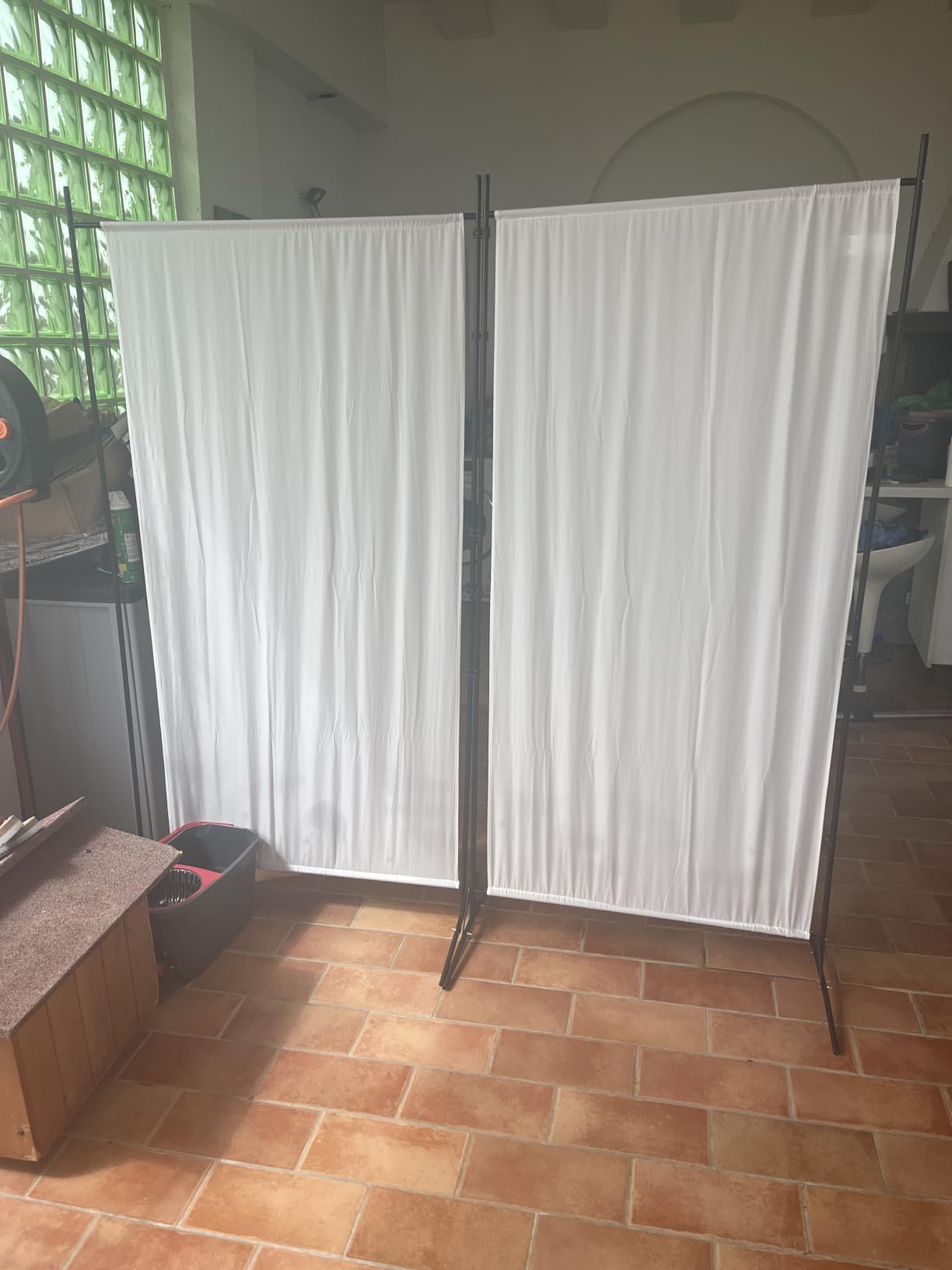 vidaXL Heim & Garten 260x180 Raumteiler Creme 3-teilig faltbar