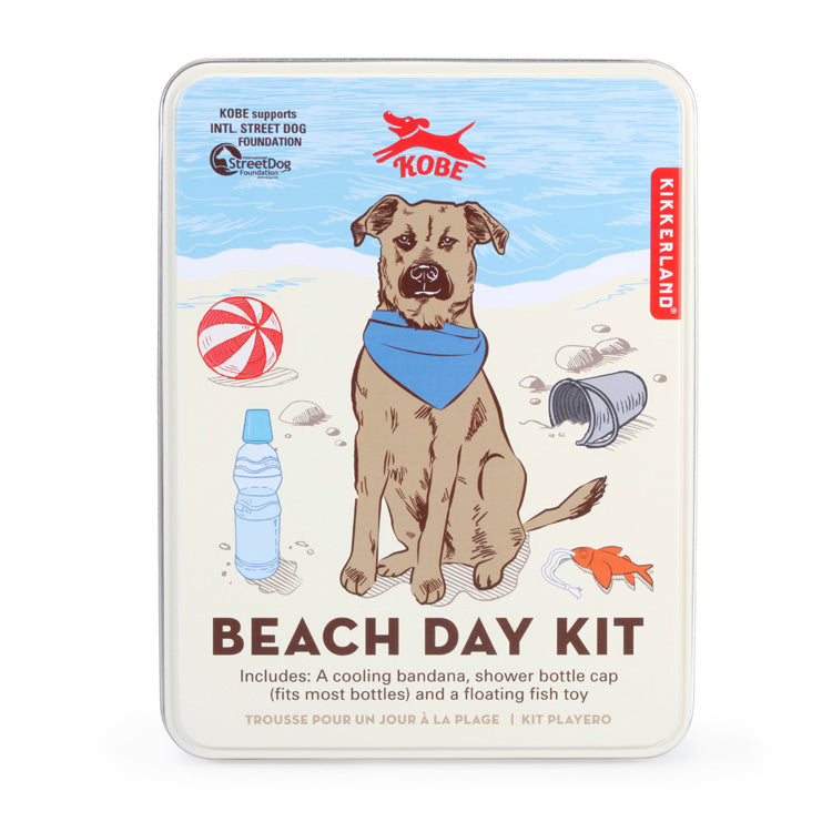 Kikkerland Kobe Beach Day Kit Hund Strand Set 3-teilig