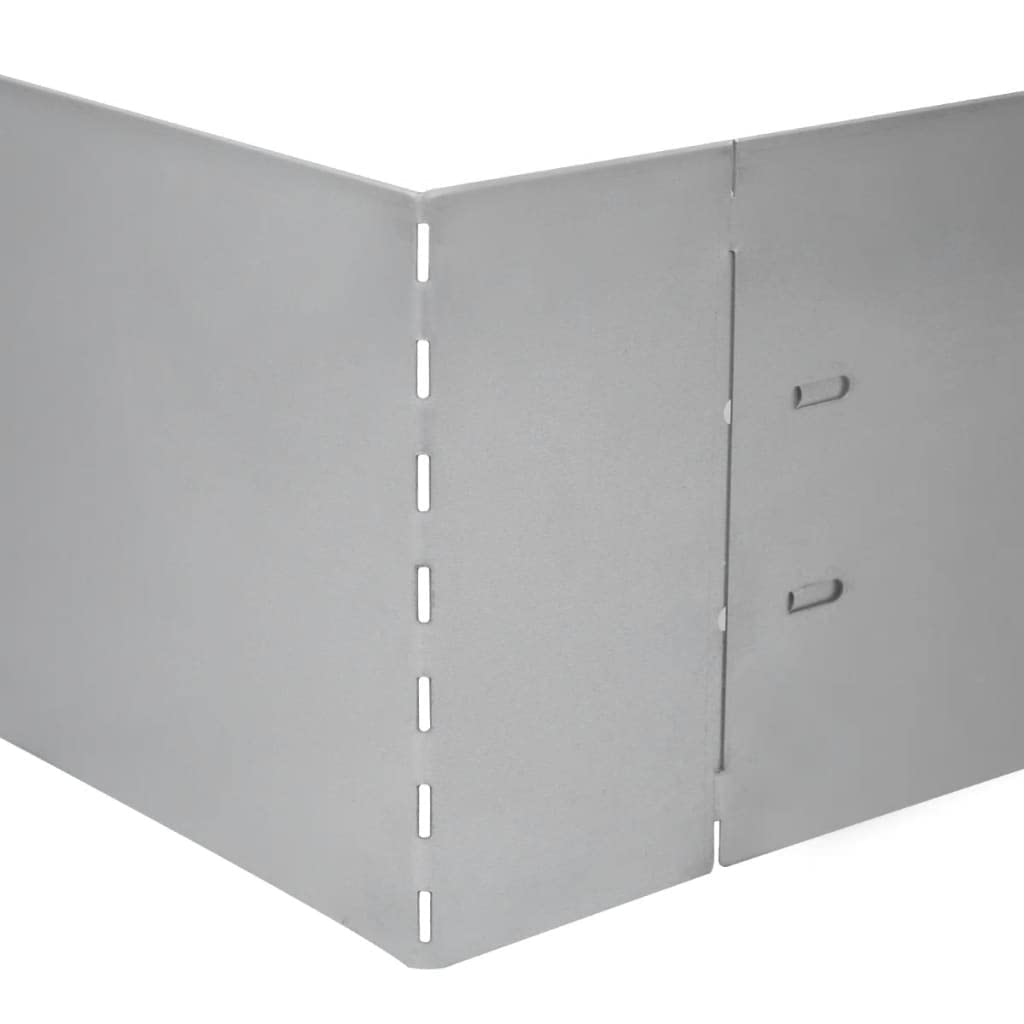 vidaXL Rasenkante Verzinkter Stahl 20x 100x14 cm flexibel