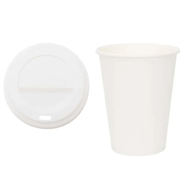 vidaXL Pappbecher mit Deckel 4oz 100ml 1000 Stück für Espresso