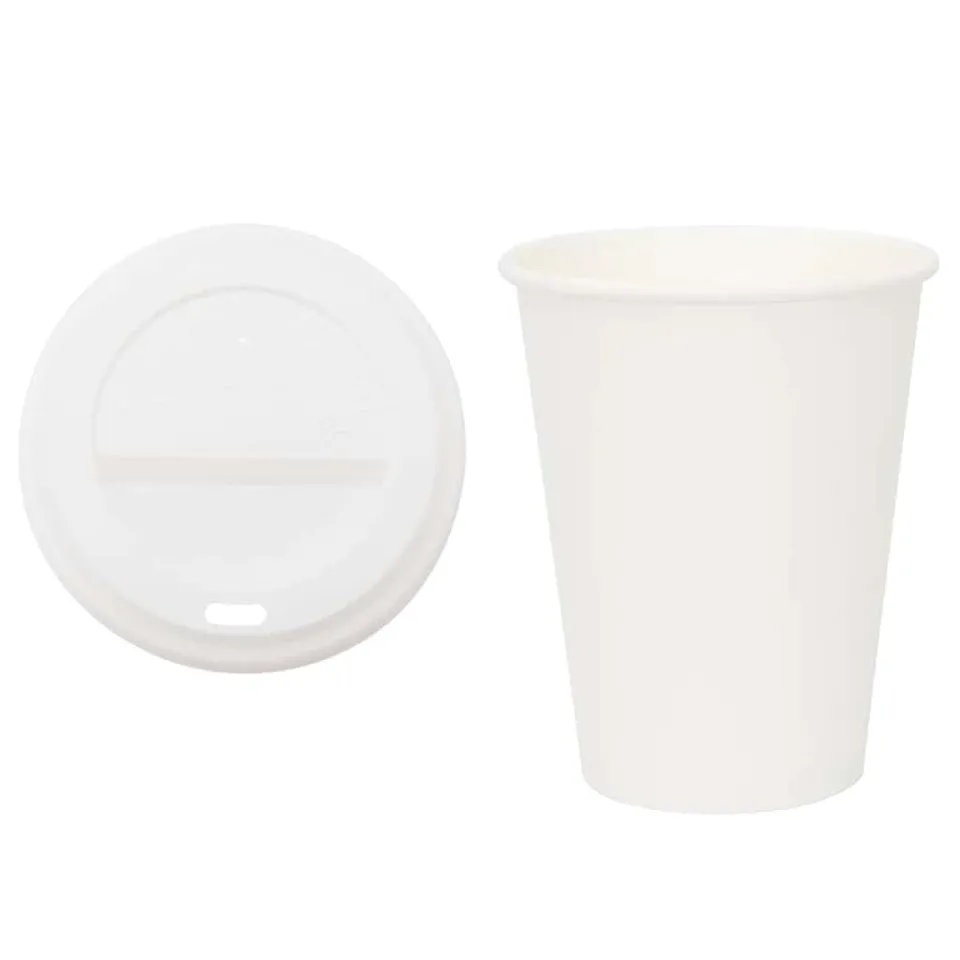 vidaXL Pappbecher mit Deckel 4oz 100ml 1000 Stück für Espresso