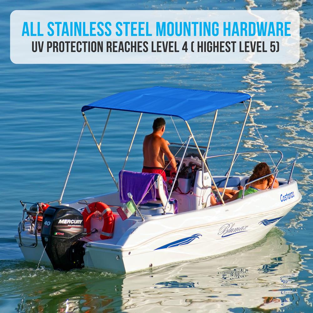 Serenelife Bimini Top SLBT3RB794 Bootverdeck blau 79-84" UV