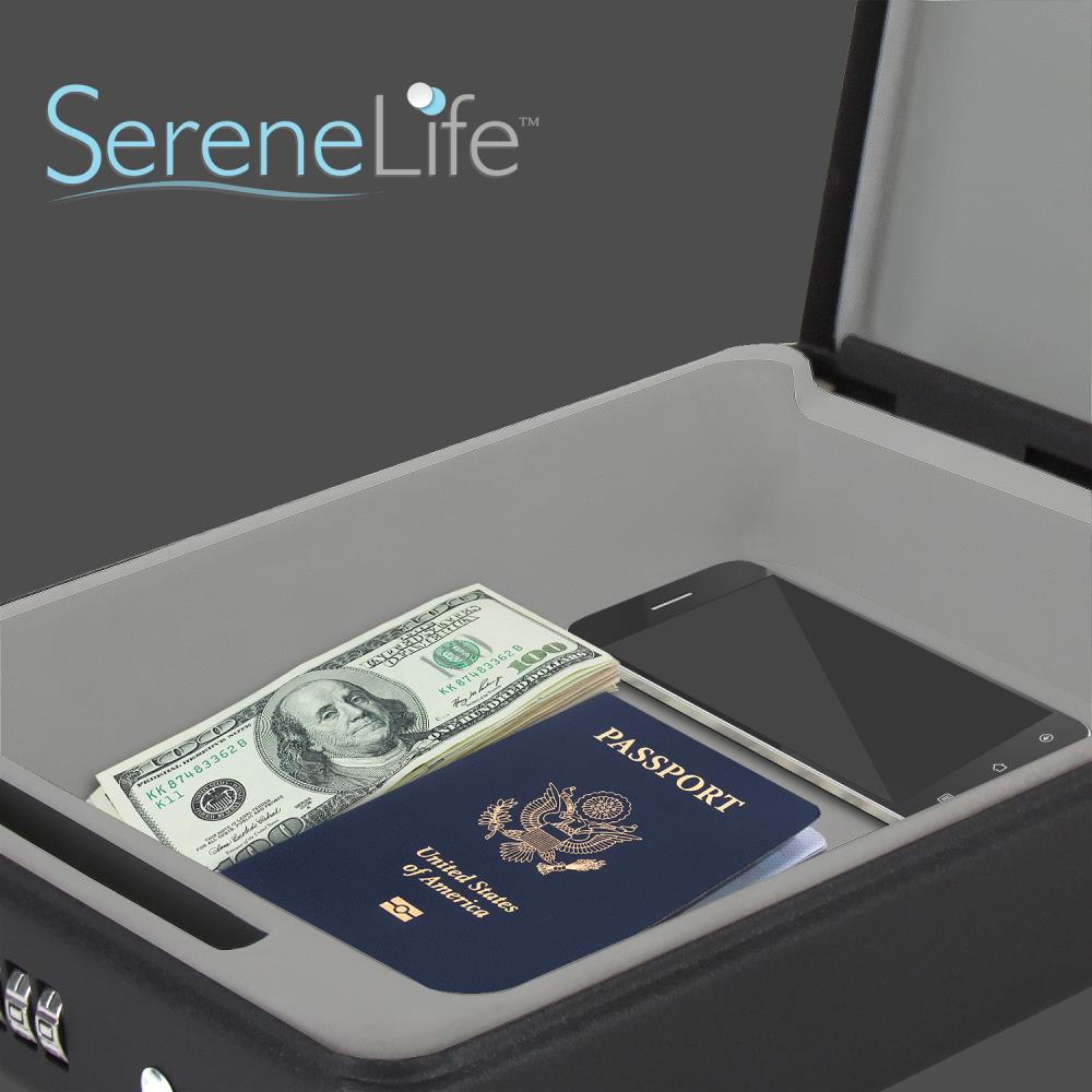 Serenelife Storage Pistolen Safe Stahl Zahlenschloss Kabel