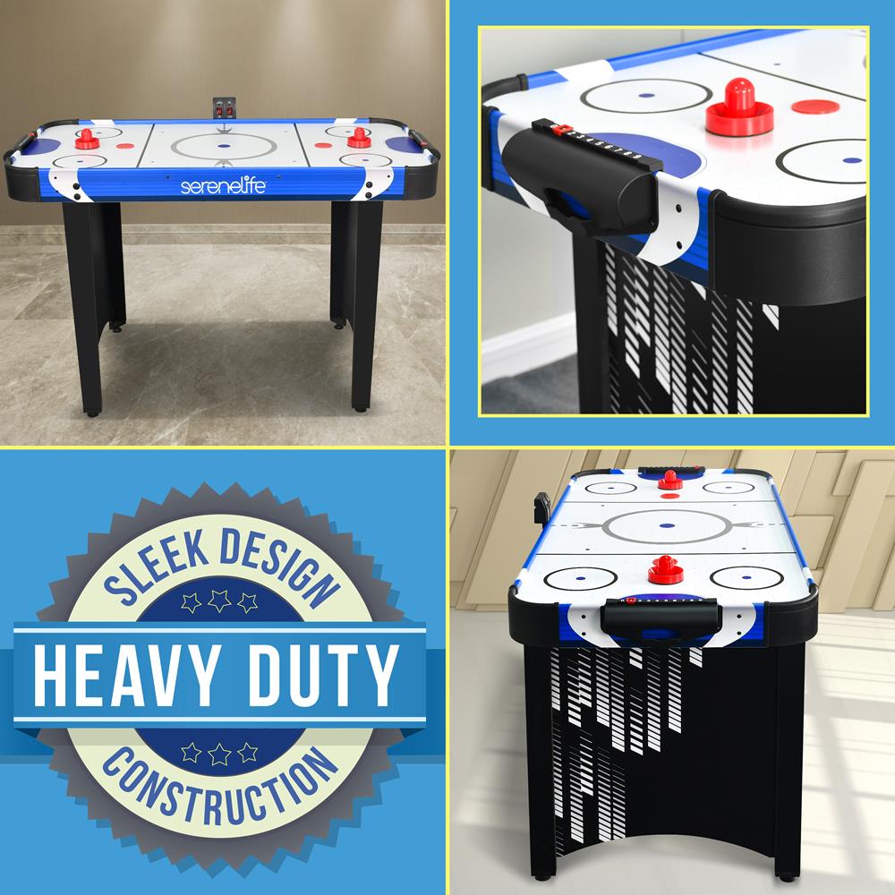 Serenelife Game Tables Airhockeytisch 48 Zoll Weiß LED