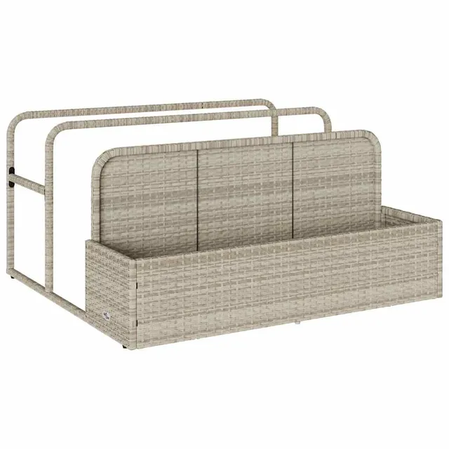 vidaXL Pool Aufbewahrungsbehälter Poly Rattan Box 110x100x57 Hellgrau