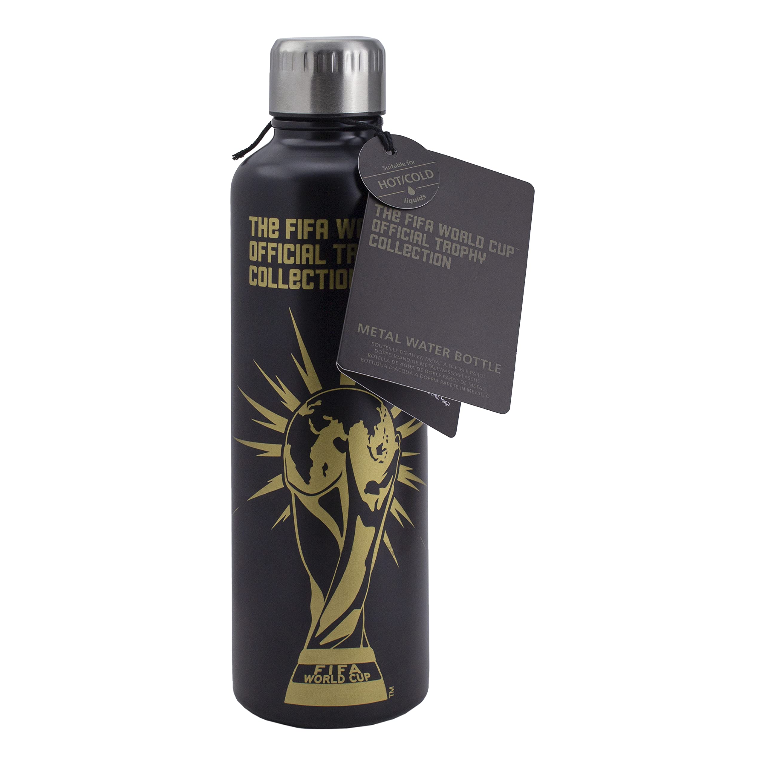 Paladone FIFA Trinkflasche Edelstahl 500 ml Trophy Metallflasche