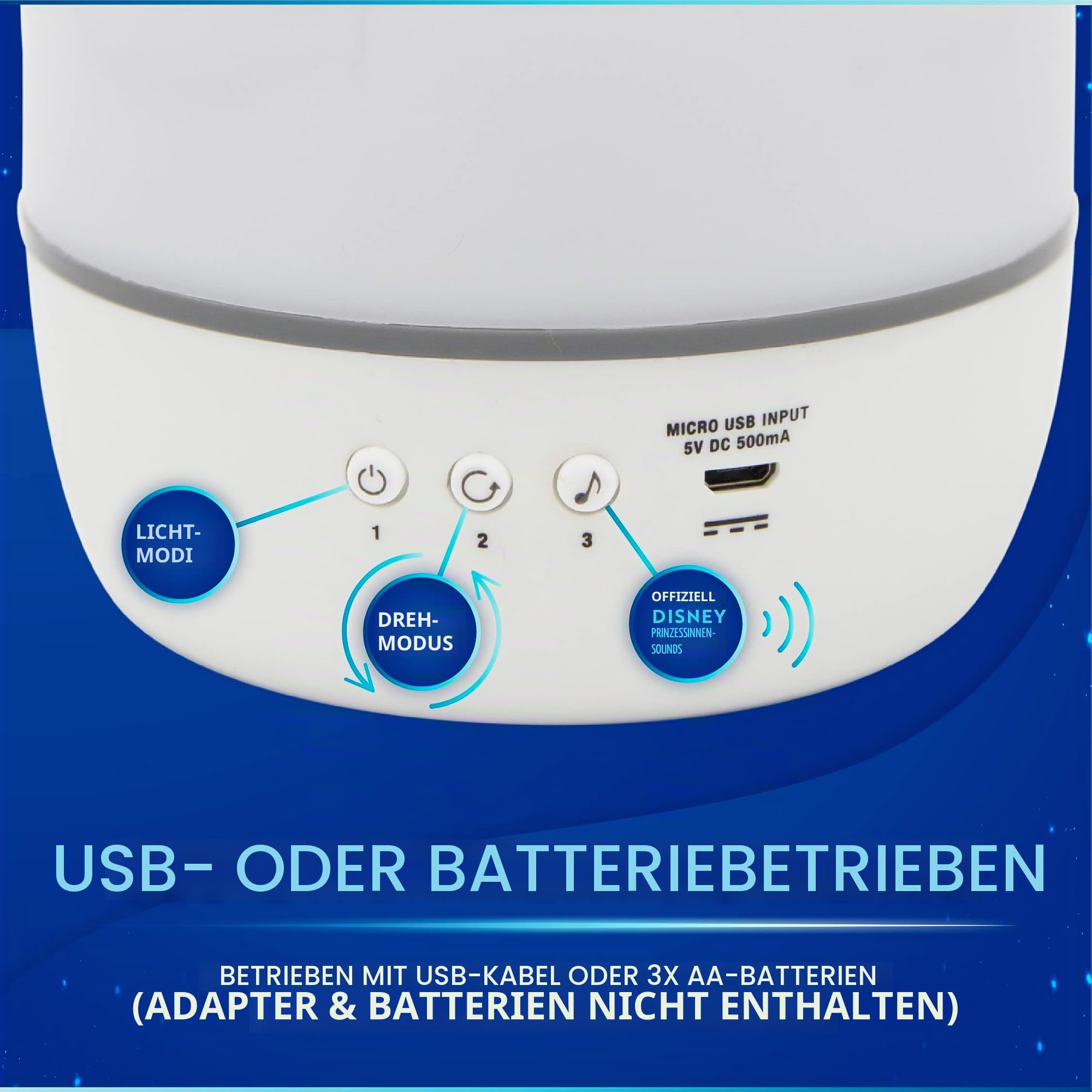 Paladone Disney Princess Projektion Licht 2 Szenen