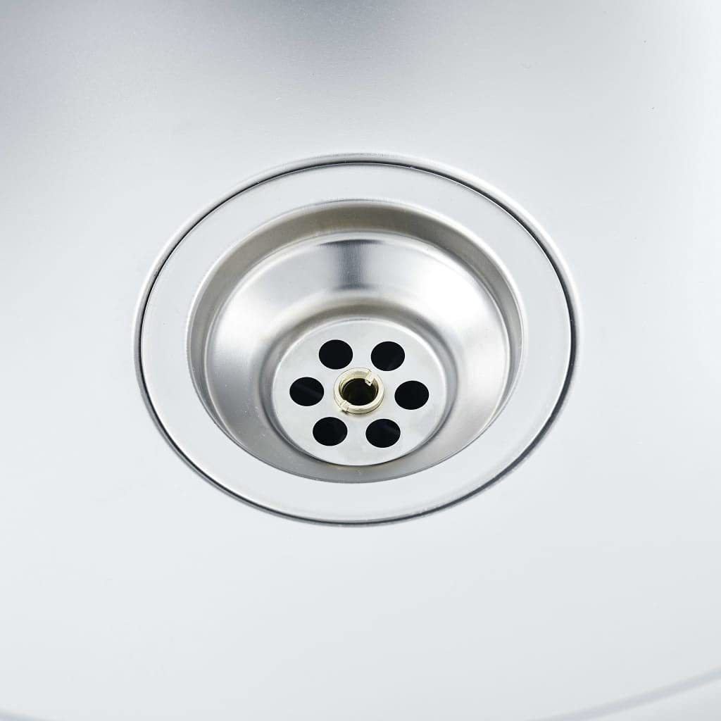 vidaXL Küchenspüle Edelstahl Silber 71,5x44x20 cm mit Sieb