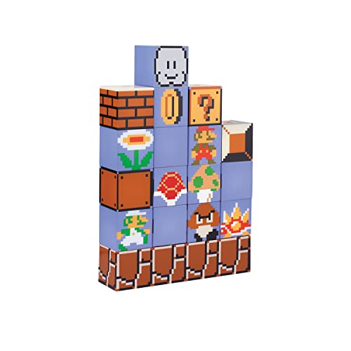 Paladone Super Mario Build A Level Licht Stimmungslicht 16 Blöcke