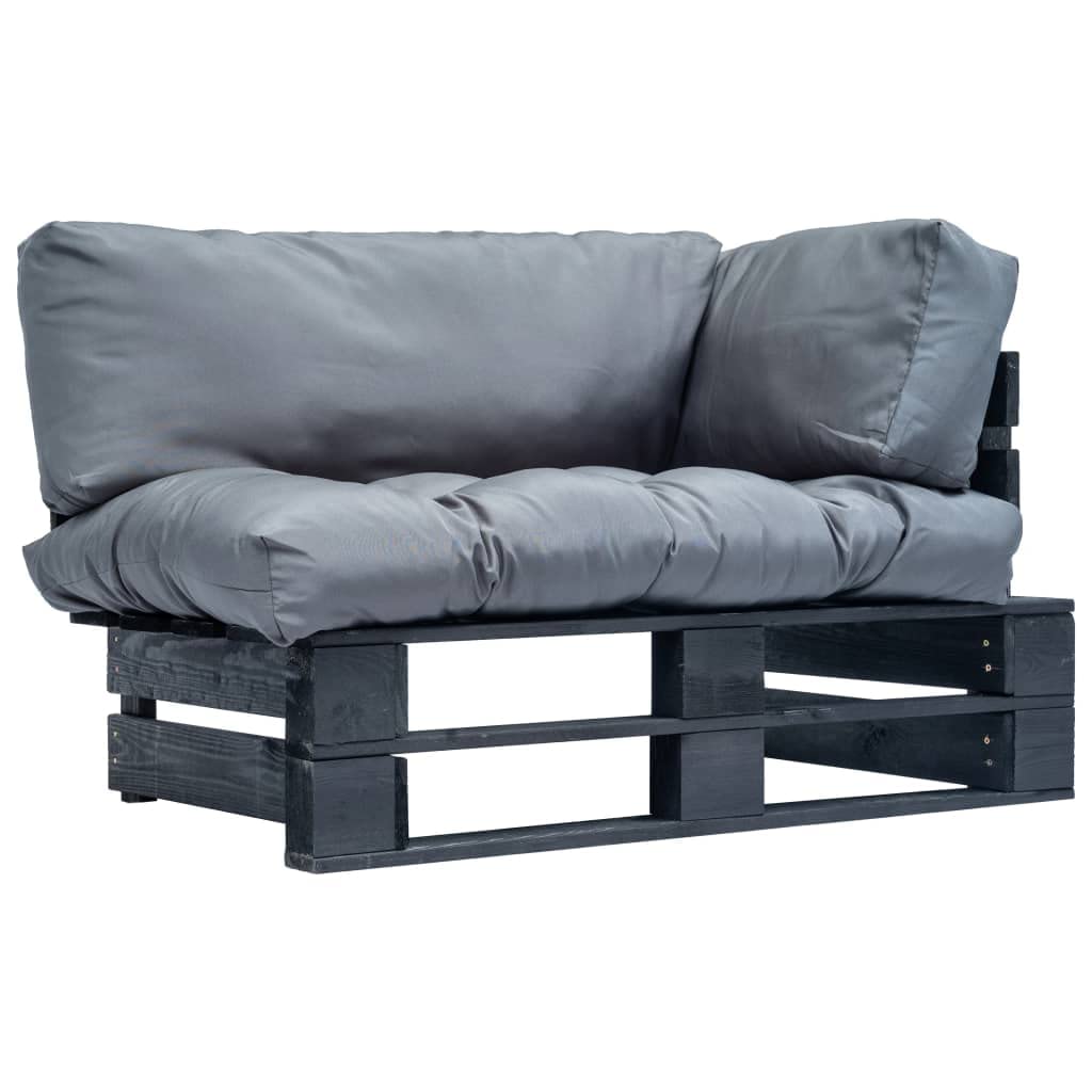 vidaXL Paletten Gartensofa 2-Sitzer Sand Kissen Natur Holz