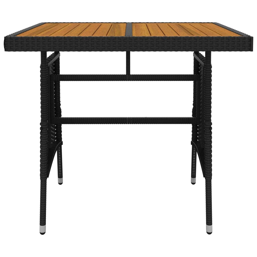 vidaXL Heim & Garten 3-TLG Gartenmöbel Set Rattan Schwarz Akazie