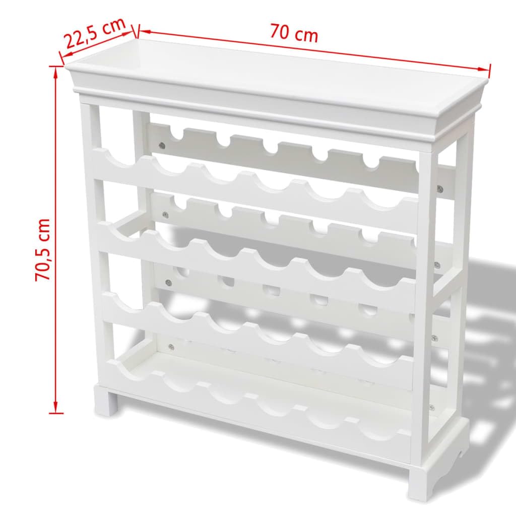 vidaXL Abreu Weinschrank Weiß für 24 Flaschen