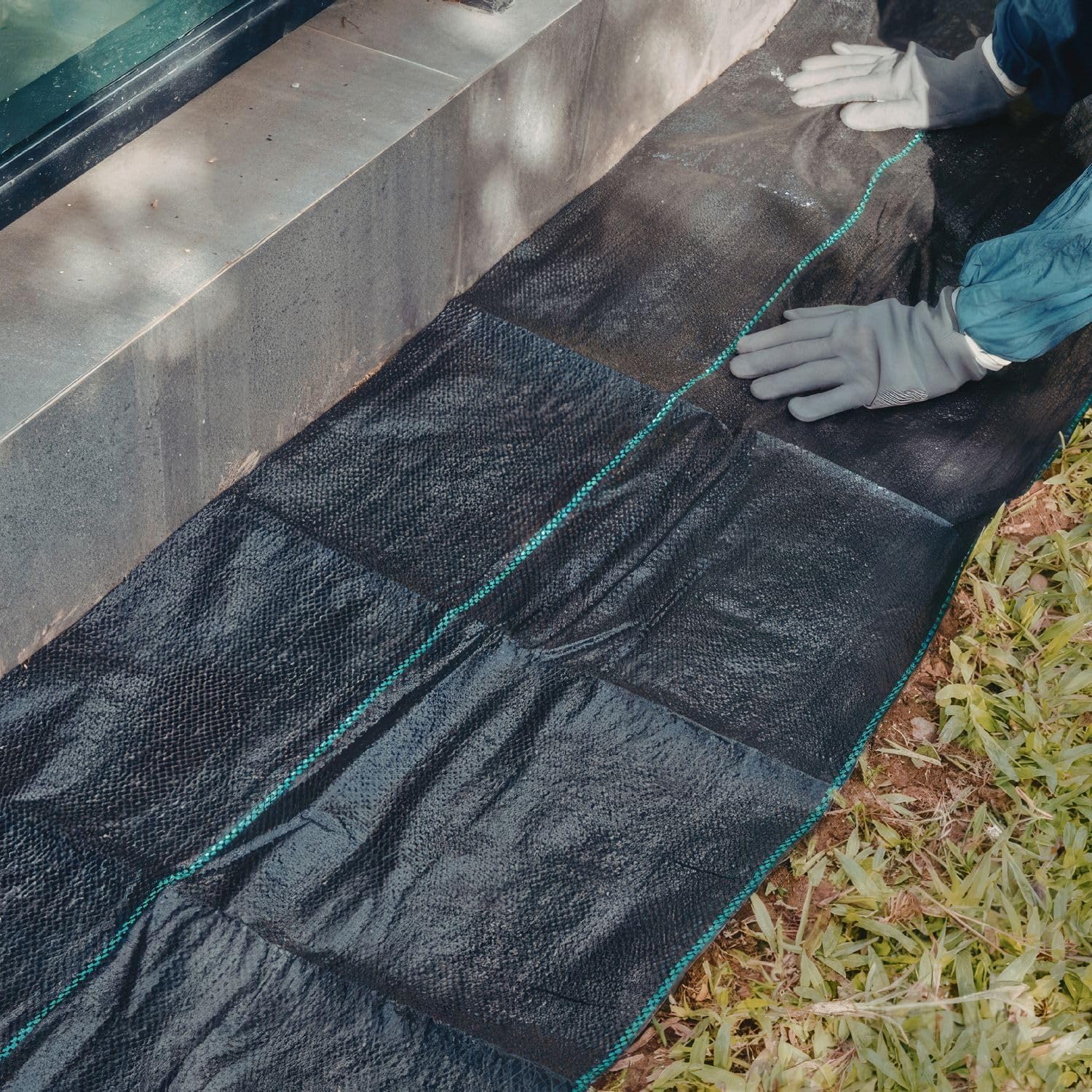 Intirilife Anti-Unkrautmatte 2x5 m Gewebe 100 g/m²
