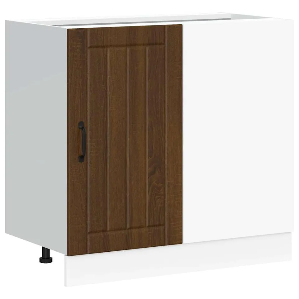 vidaXL Lucca Küchenunterschrank Braune Eiche Holzschrank