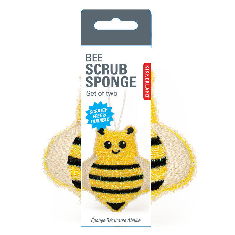 Kikkerland Bee Scrub Sponge Spülschwamm 2er Set Biene