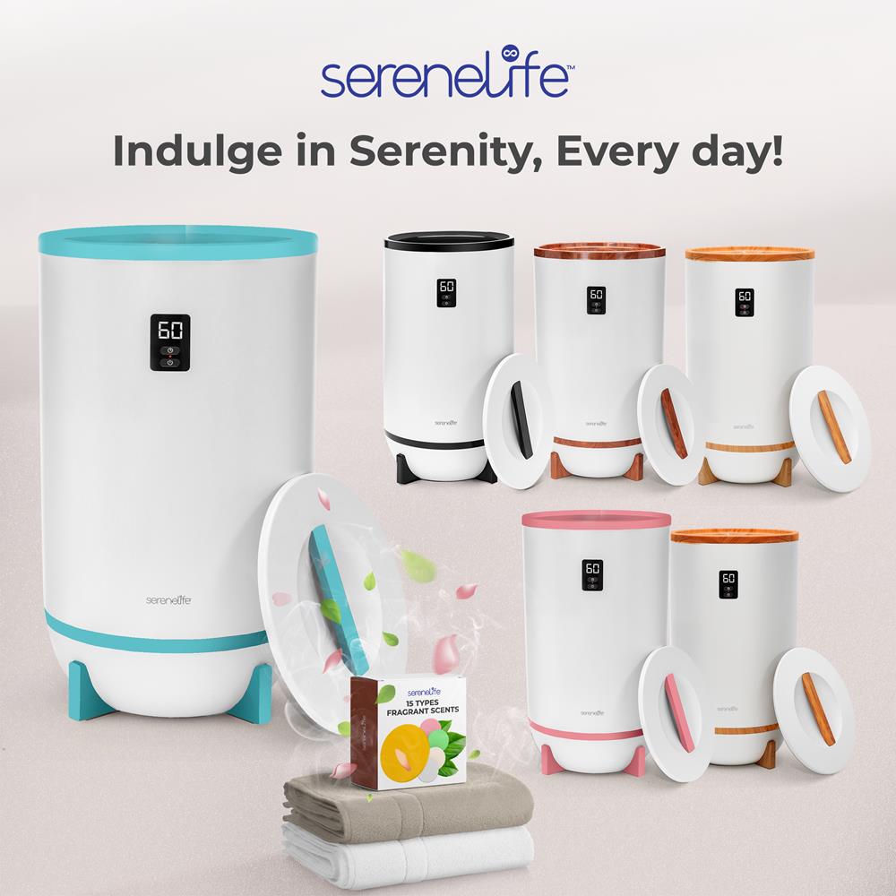 Serenelife Towel Warmers Handtuchwärmer Blau 20L mit Timer
