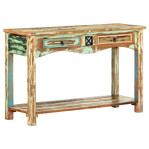 vidaXL Möbel Konsolentisch Altholz Massiv 120x40x75 Vintage