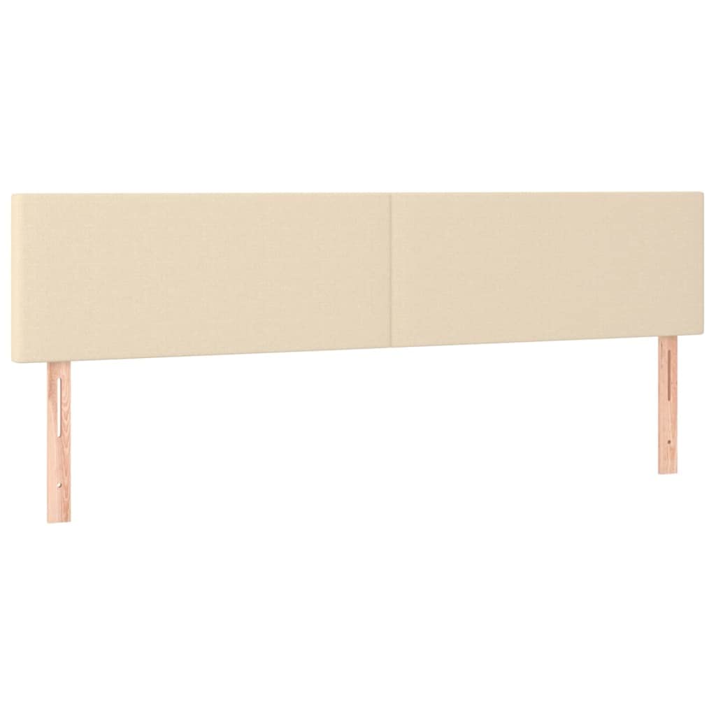 vidaXL Boxspringbett Creme 160x200 cm Stoff mit Matratze