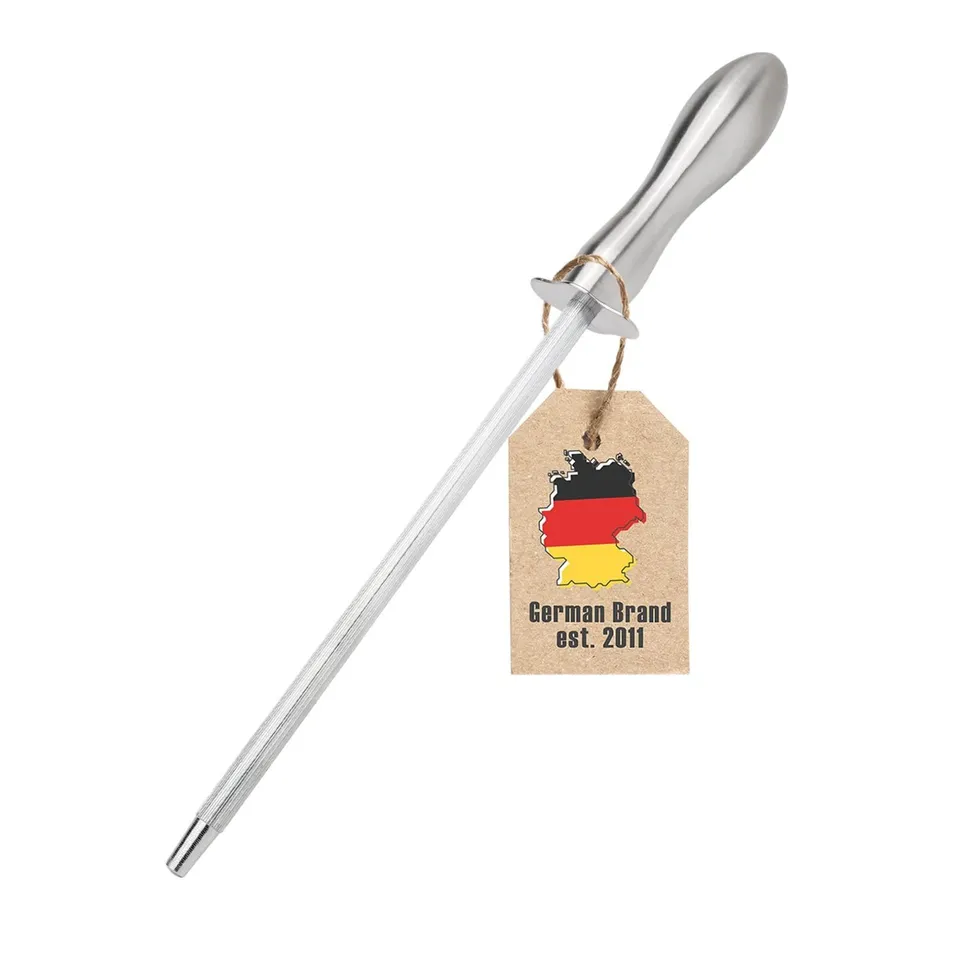 Intirilife Wetzstab 35cm Messerschärfer Silber Edelstahl