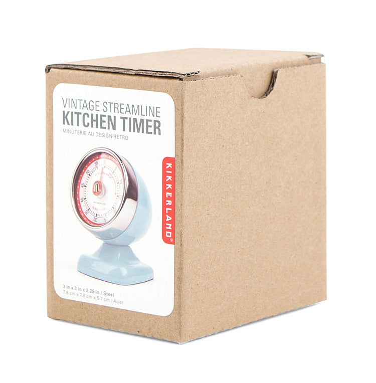 Kikkerland Kitchen Vintage Streamline Küchentimer Blau