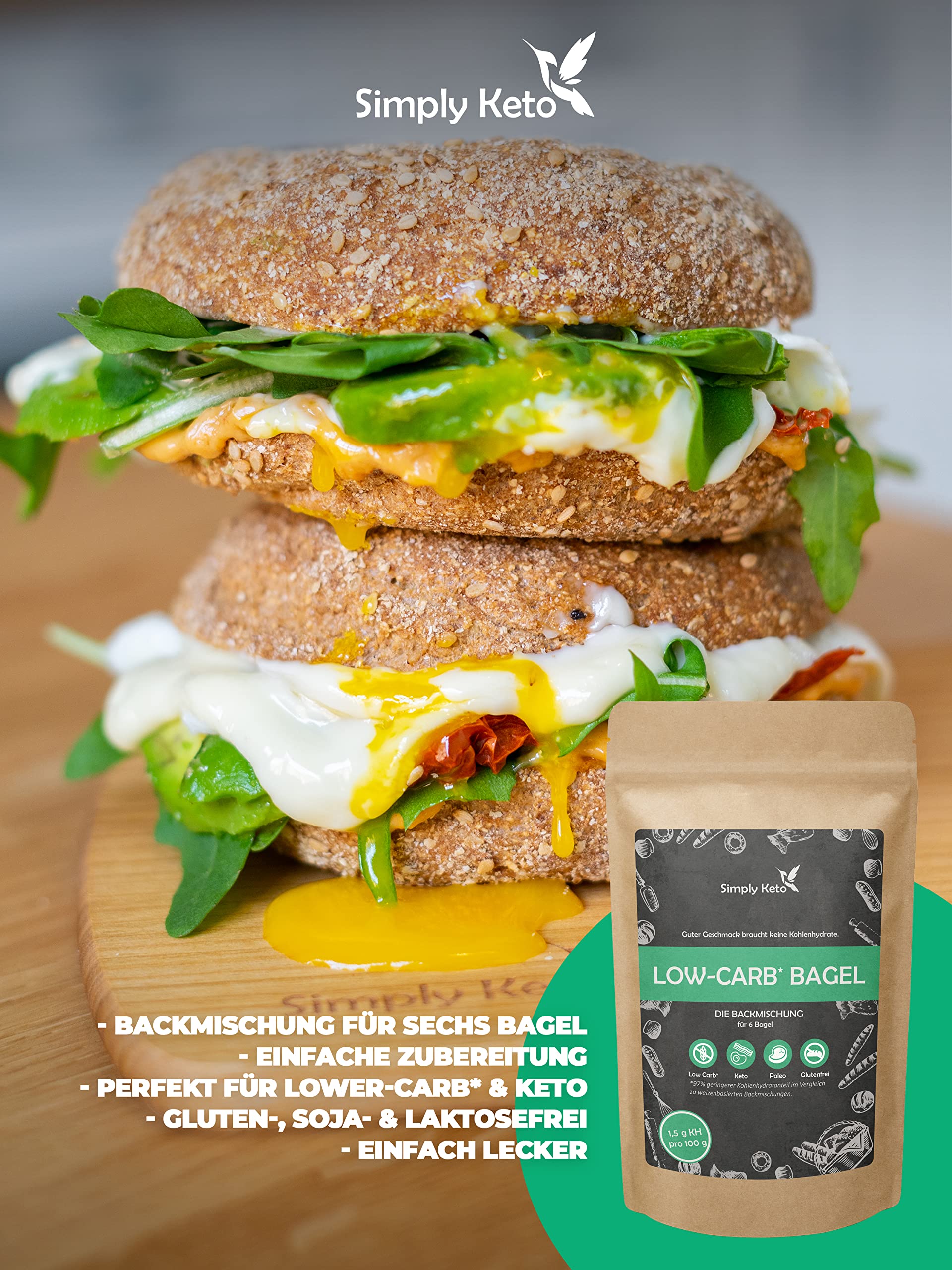 Keto Lower Carb Bagel Backmischung 335g glutenfrei