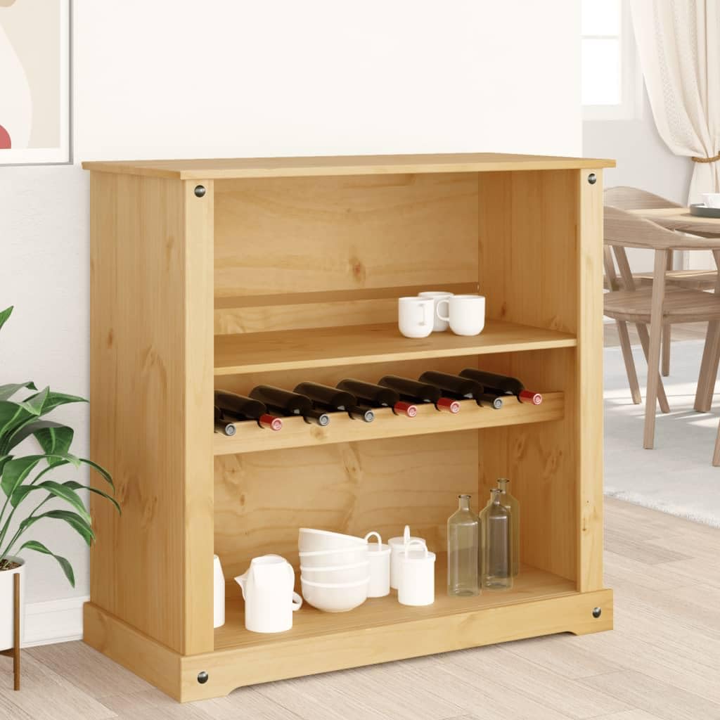 vidaXL Corona Weinschrank Massivholz Kiefer 107,5x51x105,5 cm rustikal